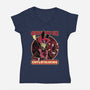 Radio Demon Entertainment-Womens-V-Neck-Tee-Studio Mootant