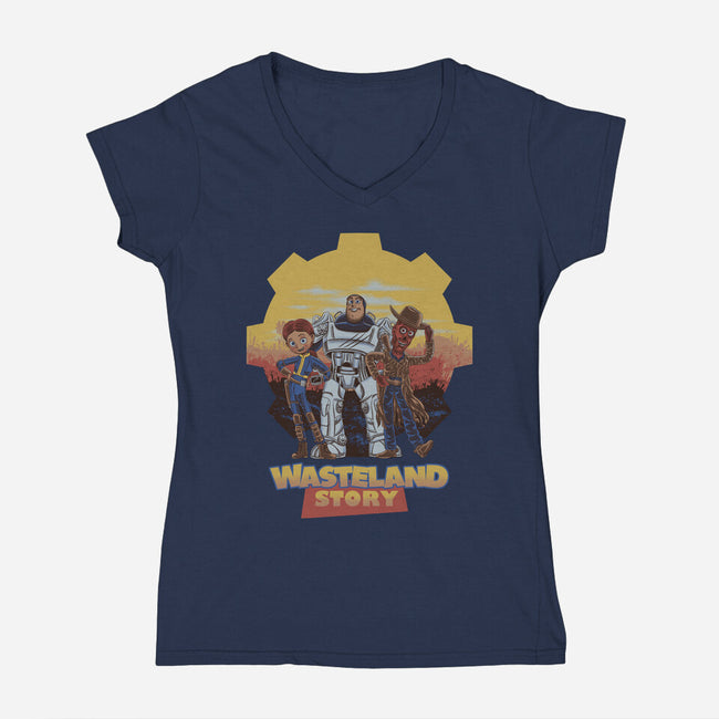 Wasteland Story-Womens-V-Neck-Tee-rmatix