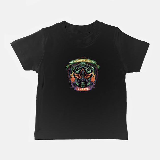 Shield And Sword-Baby-Basic-Tee-glitchygorilla