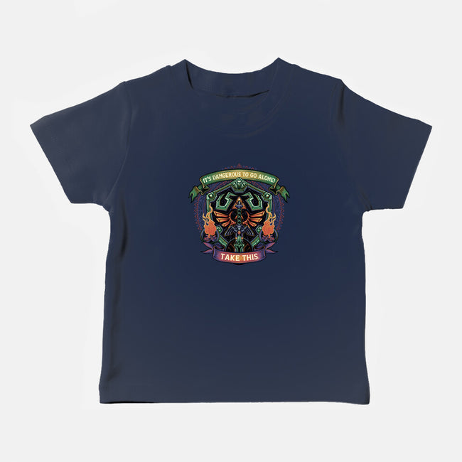 Shield And Sword-Baby-Basic-Tee-glitchygorilla