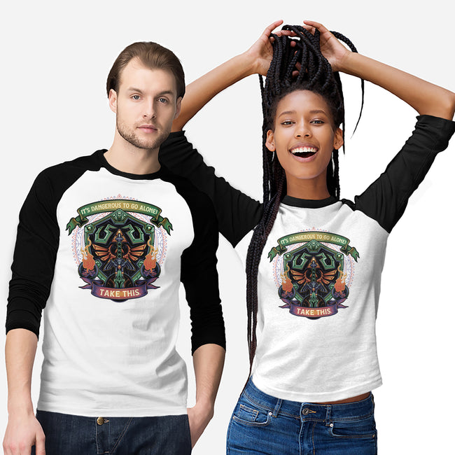 Shield And Sword-Unisex-Baseball-Tee-glitchygorilla