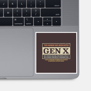 Rated Gen X-None-Glossy-Sticker-kg07