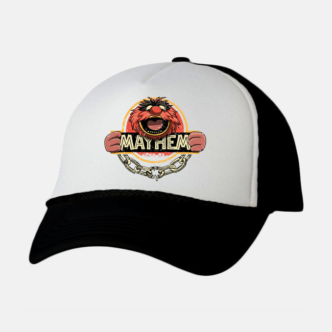 Jurassic Mayhem-Unisex-Trucker-Hat-retrodivision