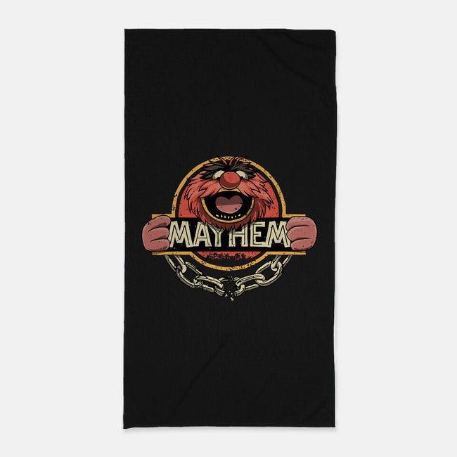 Jurassic Mayhem-None-Beach-Towel-retrodivision