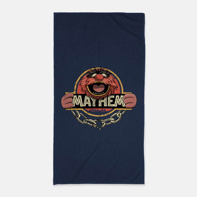 Jurassic Mayhem-None-Beach-Towel-retrodivision