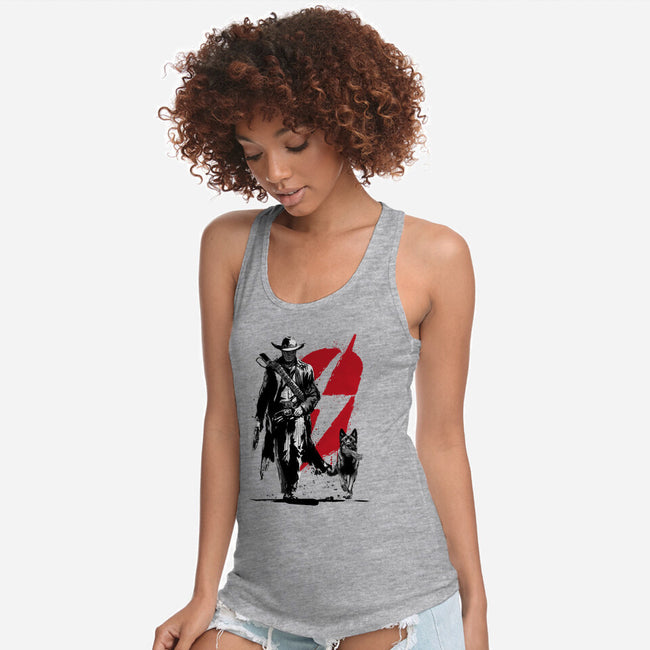 Lone Ghoul And Cub-Womens-Racerback-Tank-DrMonekers