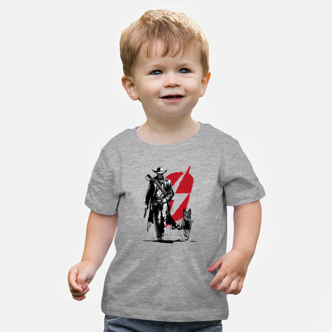 Lone Ghoul And Cub-Baby-Basic-Tee-DrMonekers