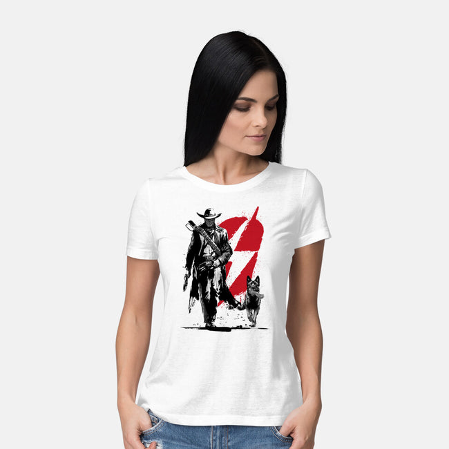 Lone Ghoul And Cub-Womens-Basic-Tee-DrMonekers