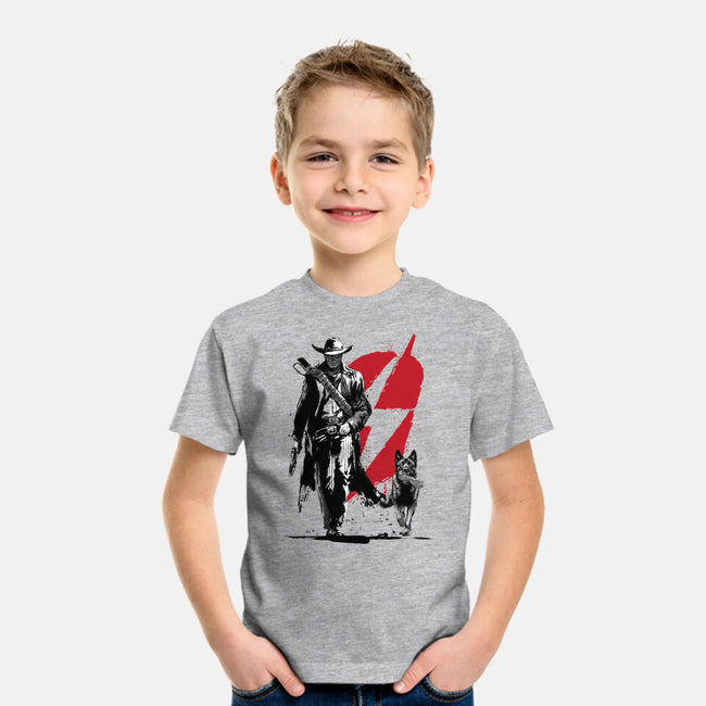 Lone Ghoul And Cub-Youth-Basic-Tee-DrMonekers