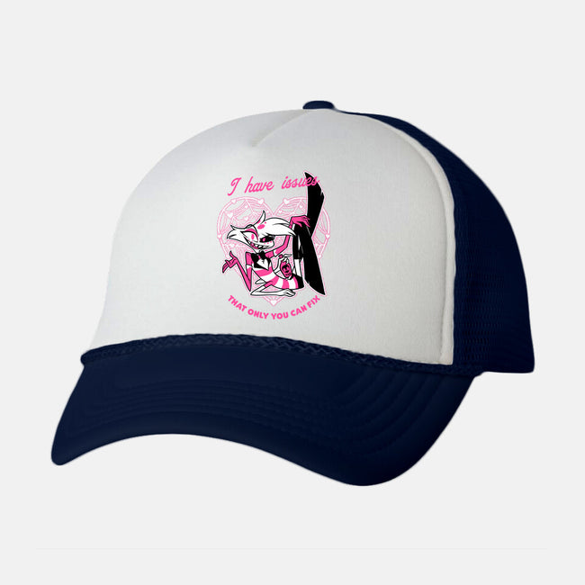 I Have Angel Issues-Unisex-Trucker-Hat-Studio Mootant