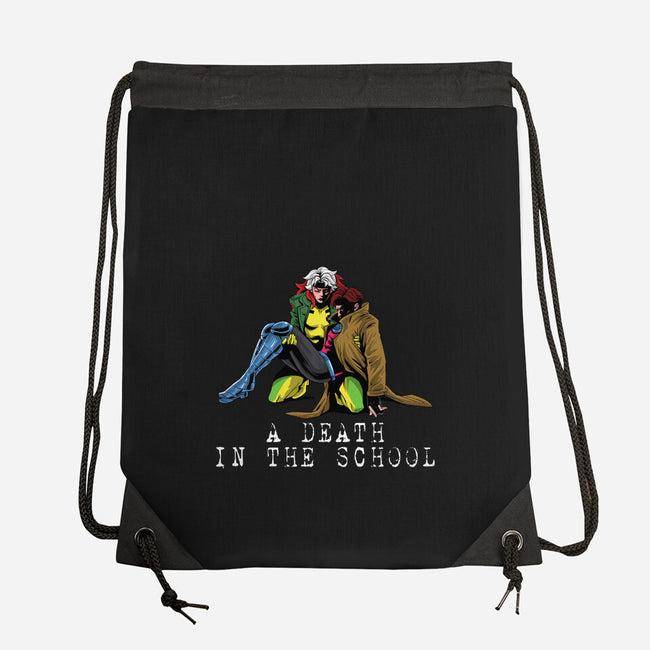 A Death In The School-None-Drawstring-Bag-zascanauta