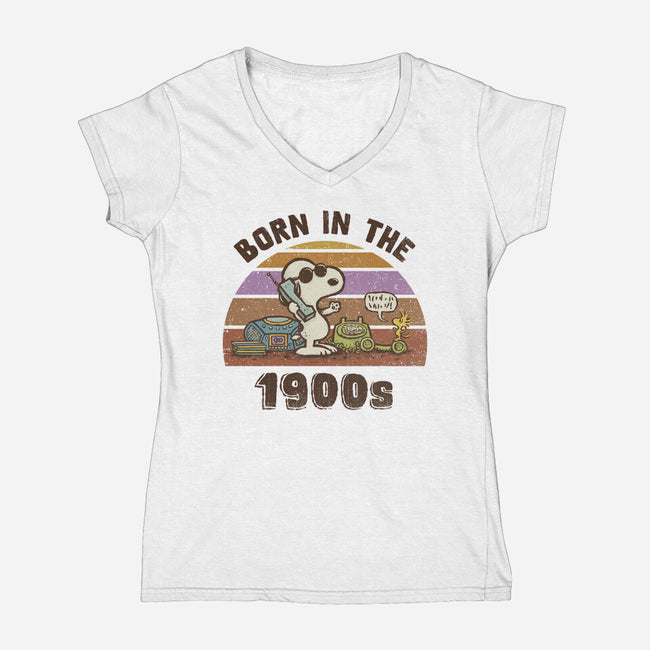 Born In The 1900s-Womens-V-Neck-Tee-kg07