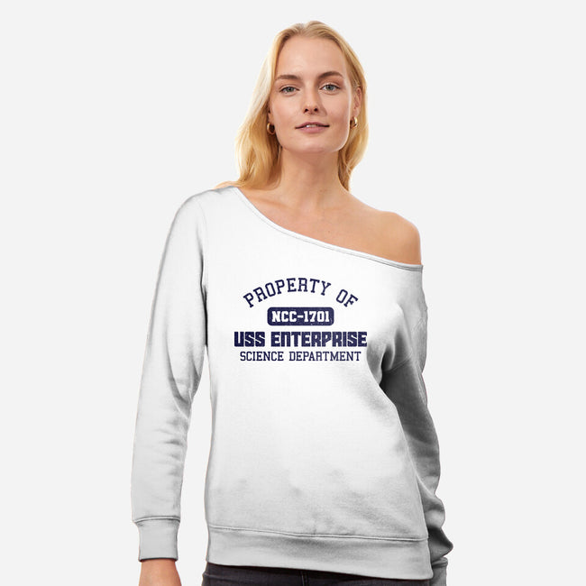 Enterprise Science Department-Womens-Off Shoulder-Sweatshirt-kg07
