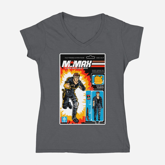 A Real Wasteland Hero-Womens-V-Neck-Tee-demonigote