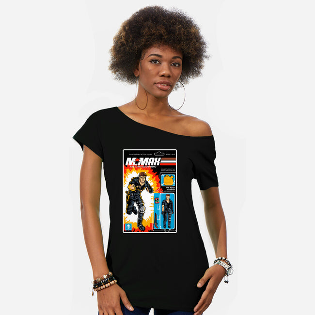 A Real Wasteland Hero-Womens-Off Shoulder-Tee-demonigote