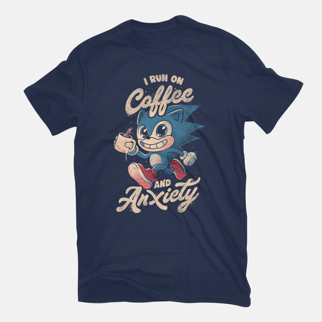 I Run On Coffee And Anxiety-Unisex-Basic-Tee-eduely