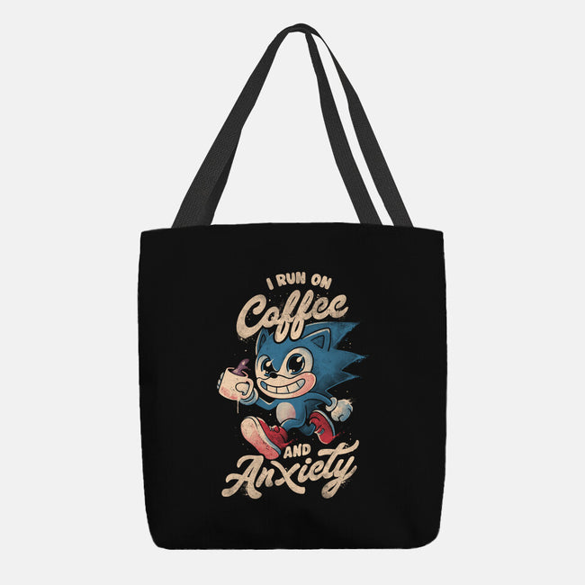 I Run On Coffee And Anxiety-None-Basic Tote-Bag-eduely