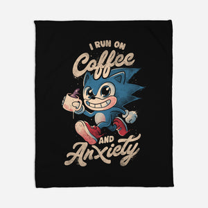 I Run On Coffee And Anxiety-None-Fleece-Blanket-eduely