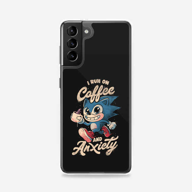 I Run On Coffee And Anxiety-Samsung-Snap-Phone Case-eduely