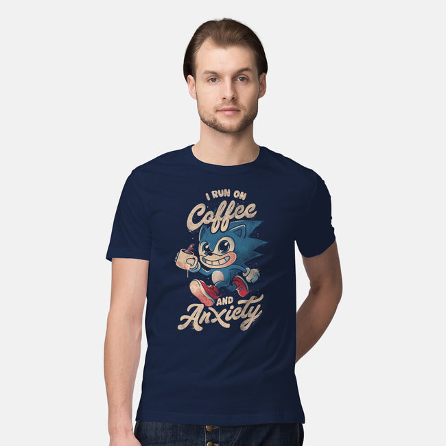 I Run On Coffee And Anxiety-Mens-Premium-Tee-eduely