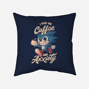 I Run On Coffee And Anxiety-None-Non-Removable Cover w Insert-Throw Pillow-eduely