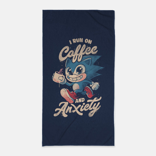I Run On Coffee And Anxiety-None-Beach-Towel-eduely