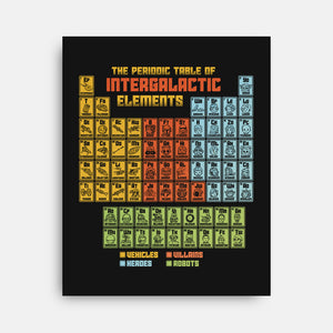 The Periodic Table Of Intergalactic Elements-None-Stretched-Canvas-kg07