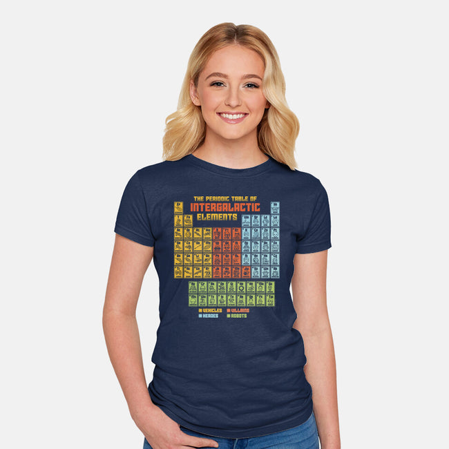 The Periodic Table Of Intergalactic Elements-Womens-Fitted-Tee-kg07