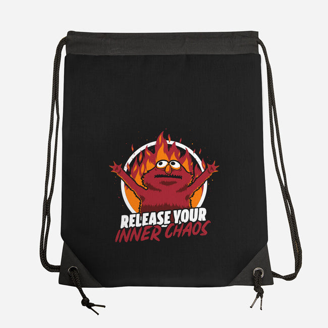 Chaos Puppet Fire-None-Drawstring-Bag-Studio Mootant