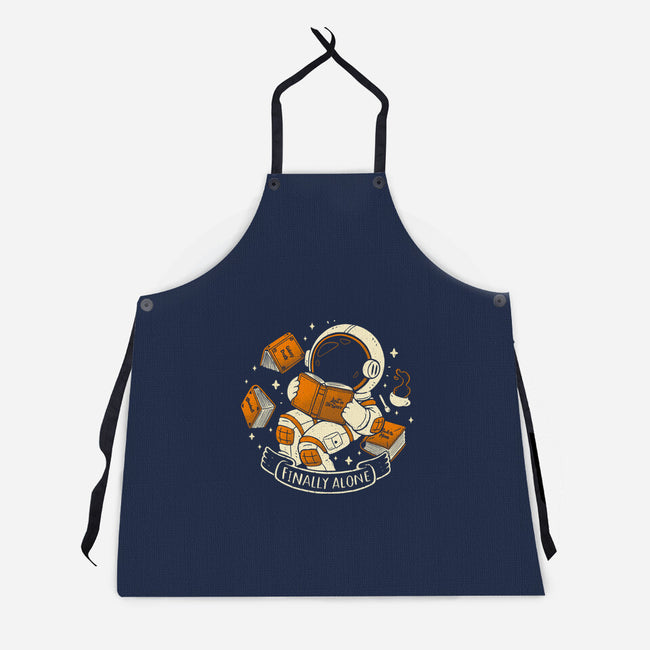 Finally Alone With My Books-Unisex-Kitchen-Apron-xMorfina