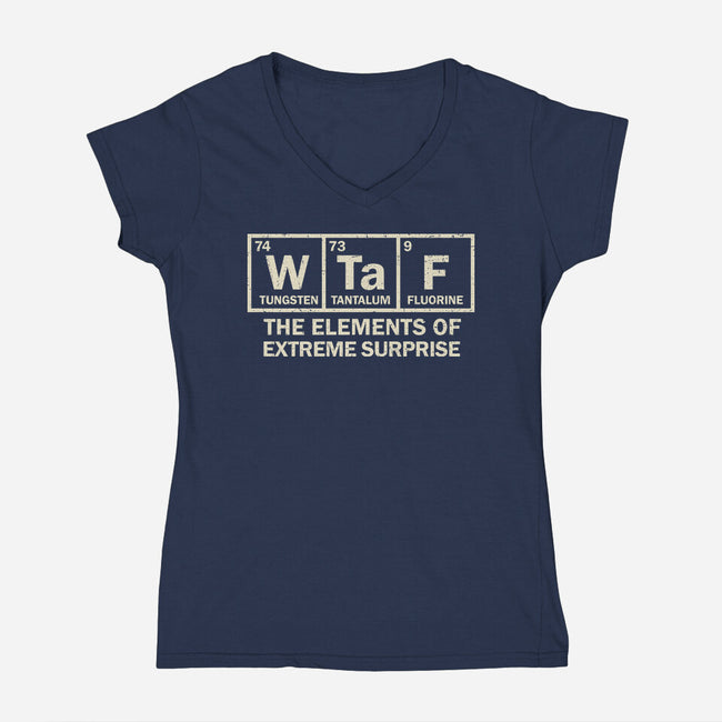 The Elements Of Extreme Surprise-Womens-V-Neck-Tee-kg07