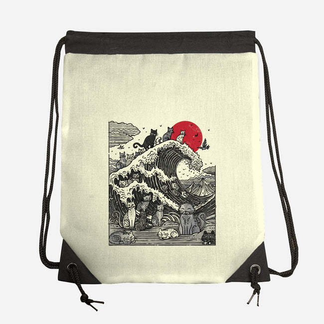 The Great Cat Wave-None-Drawstring-Bag-drbutler