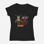 Despicable Friends-Womens-V-Neck-Tee-jrberger