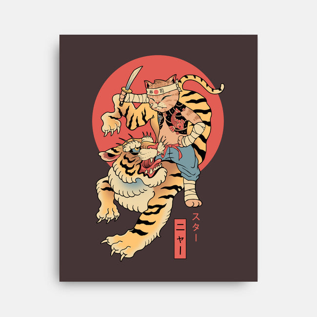 Tiger Cat Meowster-None-Stretched-Canvas-vp021