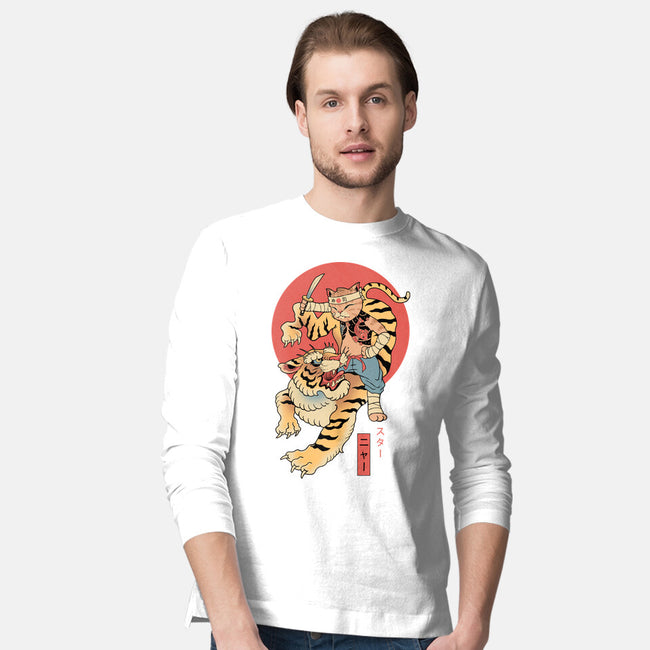 Tiger Cat Meowster-Mens-Long Sleeved-Tee-vp021