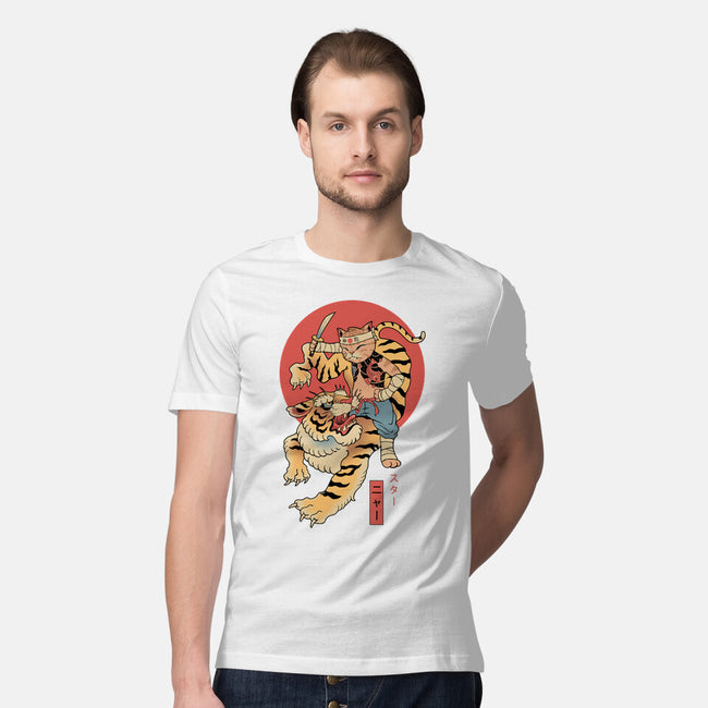 Tiger Cat Meowster-Mens-Premium-Tee-vp021