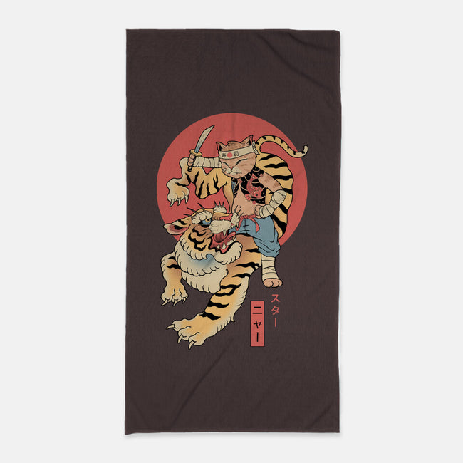Tiger Cat Meowster-None-Beach-Towel-vp021