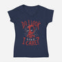 Mercenary Doesn't Care-Womens-V-Neck-Tee-Arigatees