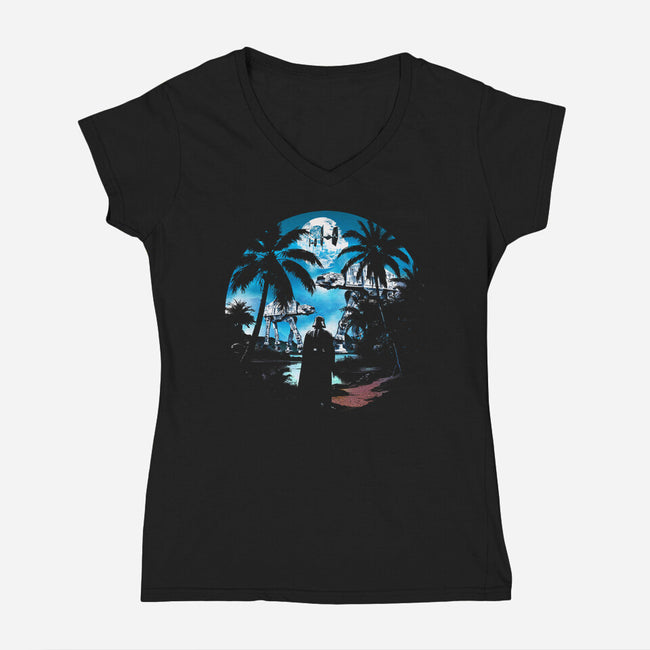 Welcome To Adventure-Womens-V-Neck-Tee-clingcling