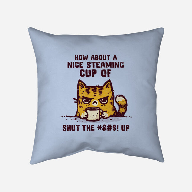 A Nice Steaming Cup-None-Non-Removable Cover w Insert-Throw Pillow-kg07