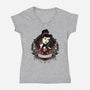 Sweet Is Boring-Womens-V-Neck-Tee-glitchygorilla