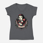 Goth Snow White-Womens-V-Neck-Tee-glitchygorilla