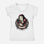 Goth Snow White-Womens-V-Neck-Tee-glitchygorilla