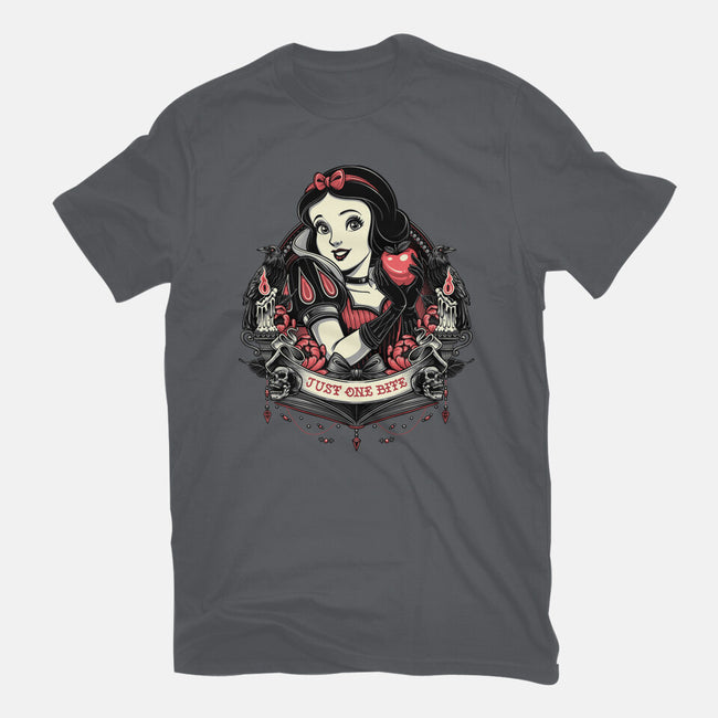 Goth Snow White-Womens-Fitted-Tee-glitchygorilla