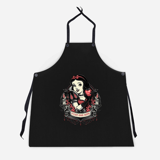 Goth Snow White-Unisex-Kitchen-Apron-glitchygorilla