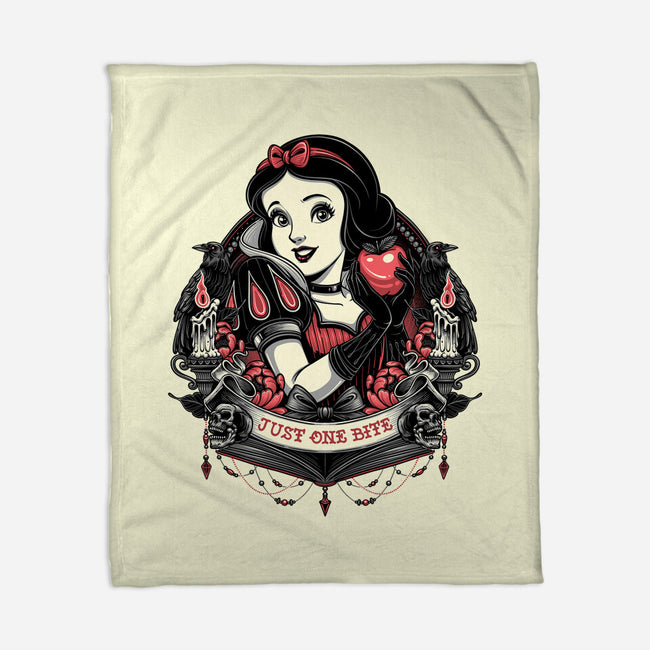 Goth Snow White-None-Fleece-Blanket-glitchygorilla