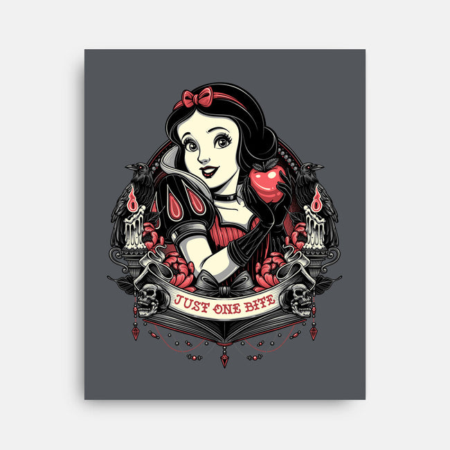 Goth Snow White-None-Stretched-Canvas-glitchygorilla