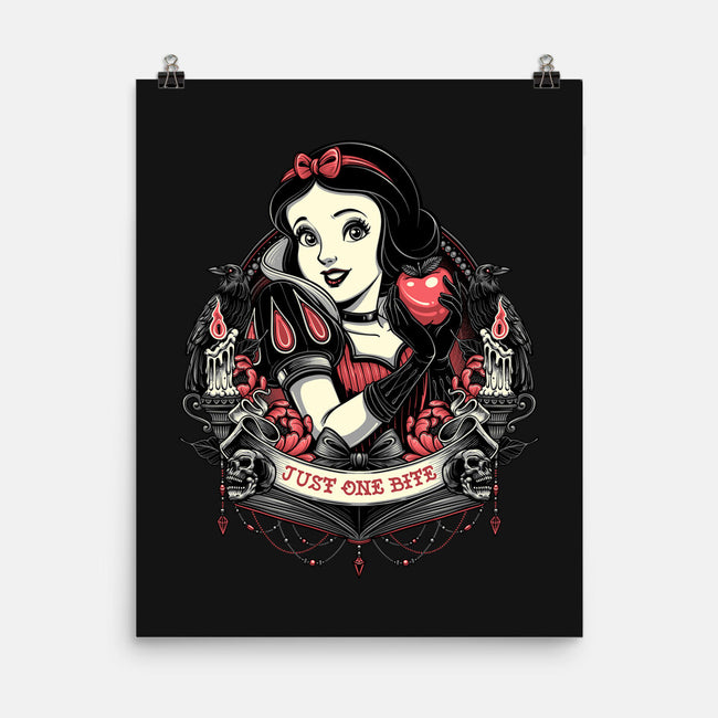 Goth Snow White-None-Matte-Poster-glitchygorilla