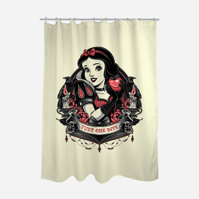 Goth Snow White-None-Polyester-Shower Curtain-glitchygorilla