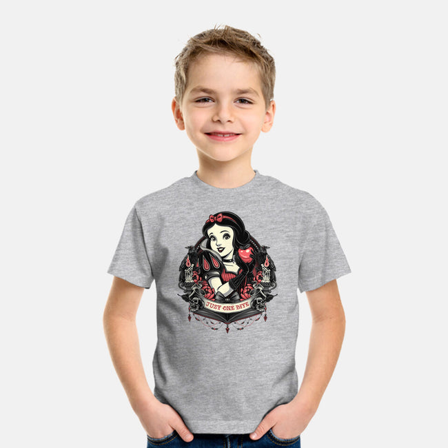 Goth Snow White-Youth-Basic-Tee-glitchygorilla